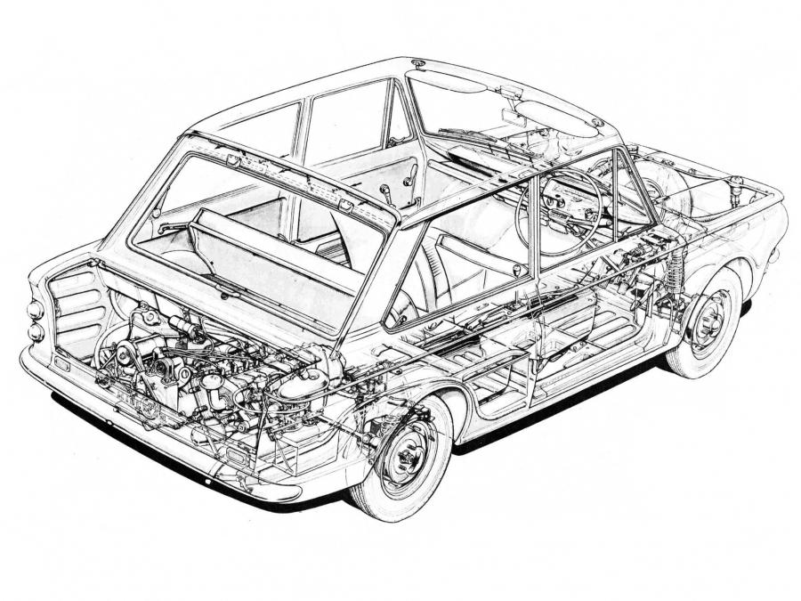Схема Hillman Imp (Mk I) 1963 года  (UK) (фото 2 из 3)